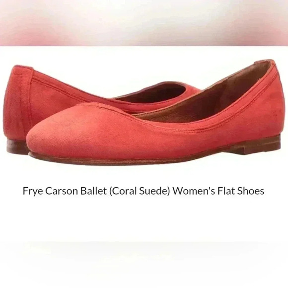 Frye Suede Coral Carson Ballet Flats Size 7 - Picture 1 of 9